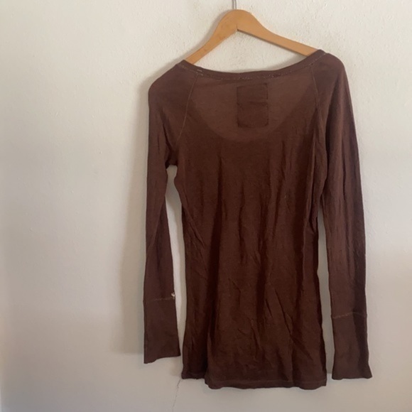 EZRA FITCH SOLID BROWN LONG SLEEVE SHIRT MEDIUM - Picture 3 of 3
